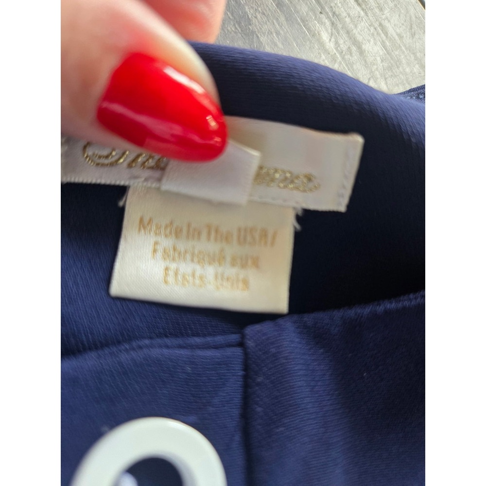 Shoshanna Navy Nikko Dress Lace-Up Nautical Sz 12 3/4 Sleeve MSRP $395 - Picture 7 of 7